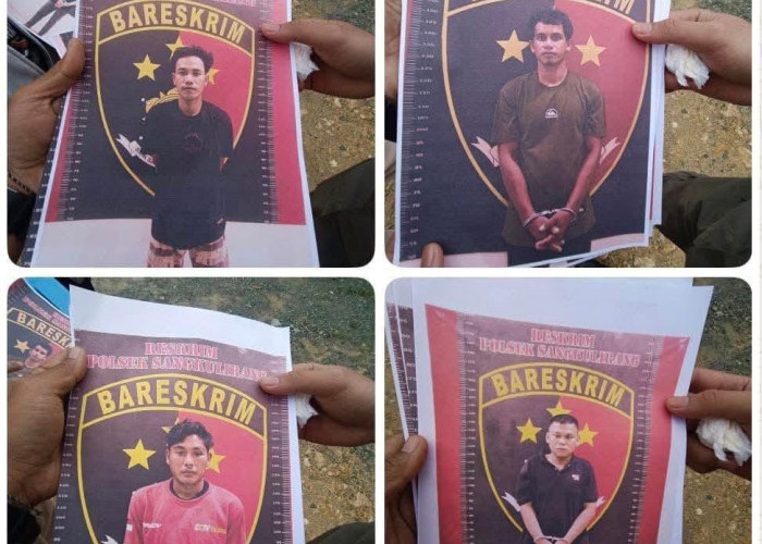 Polres Kutim Rilis Wajah Empat Tahanan Polsek Sangkulirang yang Kabur