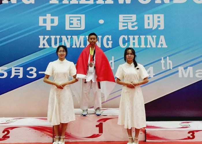 Bikin Indonesia Bangga, Anak Babinsa Berau ini Raih Medali Emas Kejuaraan Taekwondo di China
