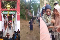 Waduh!!! Jembatan Gantung Mendadak Ambruk saat Diresmikan Bupati Pangandaran