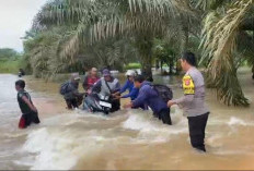 Waspadai Luapan Sungai, Polsek Muara Ancalong Siaga Pantau Debit Air