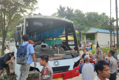 Mobil Sedan Terbalik Usai Ditabrak Bus dari Belakang di Loa Janan Ilir, 5 Orang Luka-Luka