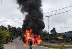 Diduga Pengetap BBM, Sebuah Mobil Terbakar di Tenggarong 