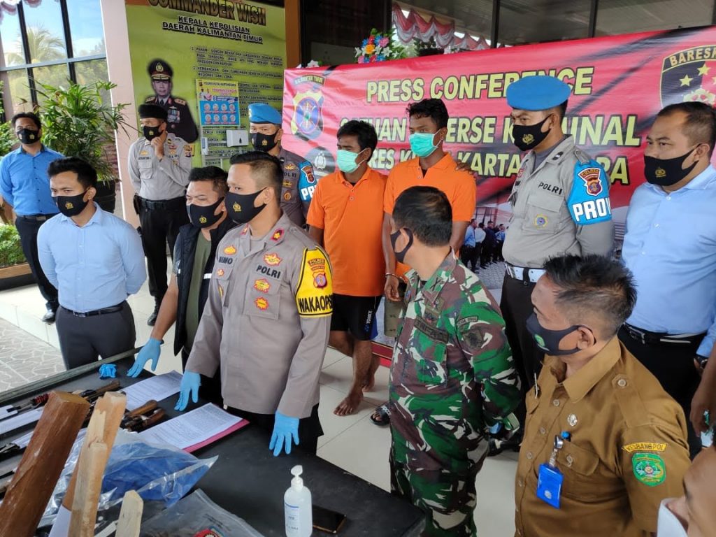 Polres Kukar Amankan Pelaku Pengeroyokan di Muara Jawa