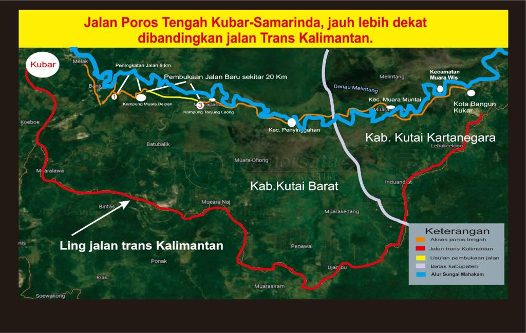 Poros Tengah Buka Jalur Koneksi dari Kubar-Samarinda