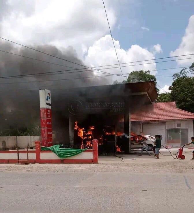 SPBU Muara Lawa Terbakar, Satu Pengemudi Jadi Korban