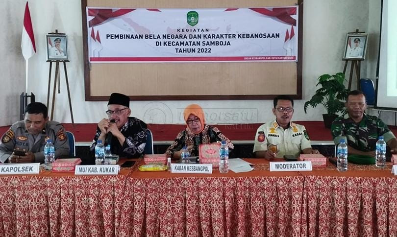 Kesbangpol Kukar Gelar Sosialisasi Pembinaan Bela Negara di Samboja