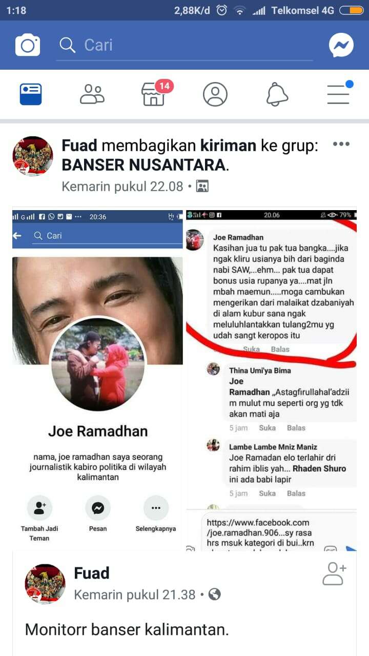 Hina Mbah Maimoen, Joe Ramadhan Dilaporkan GP Ansor Kutim