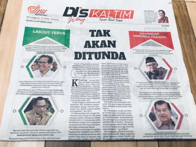 Pilkada 2020 Tak Akan Ditunda