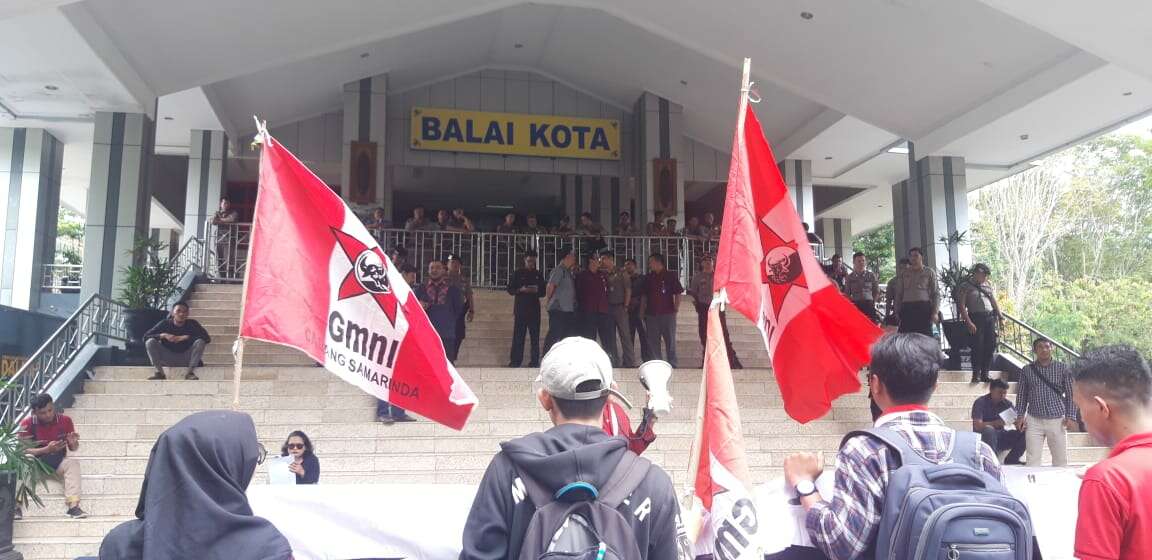 GMNI Demo Pemkot Samarinda, Tuntut Segera Tanggulangi Banjir