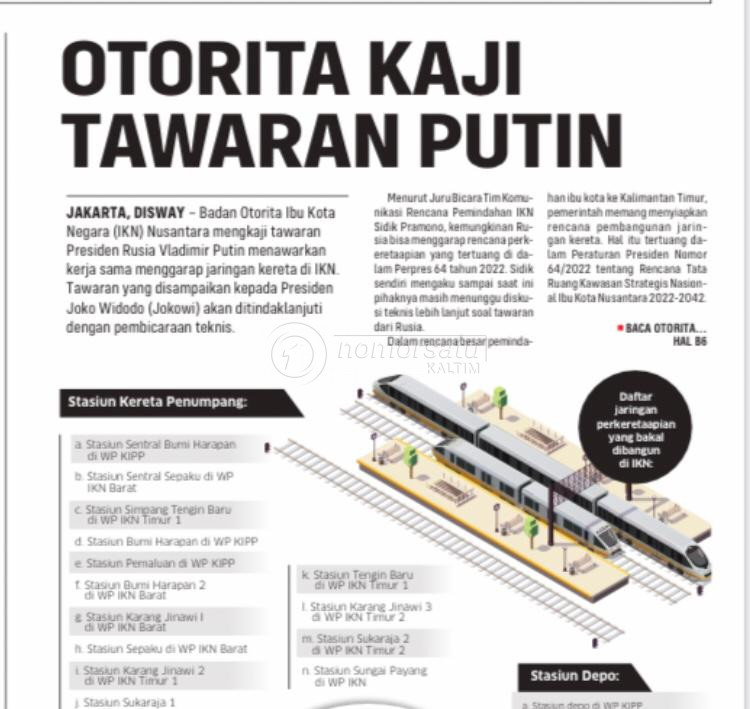 Otorita IKN Kaji Tawaran Putin