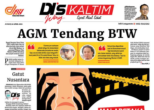 Disway Kaltim Edisi Cetak 16 April 2021