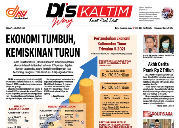 Disway Kaltim Edisi Cetak 6 Agustus 2021