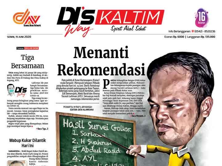 Disway Kaltim Edisi Cetak 15 Juni 2020