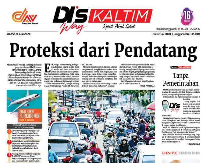 Disway Kaltim Edisi Cetak 16 Juni 2020