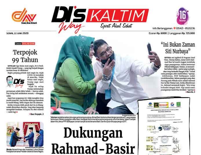 Disway Kaltim Edisi Cetak 22 Juni 2020