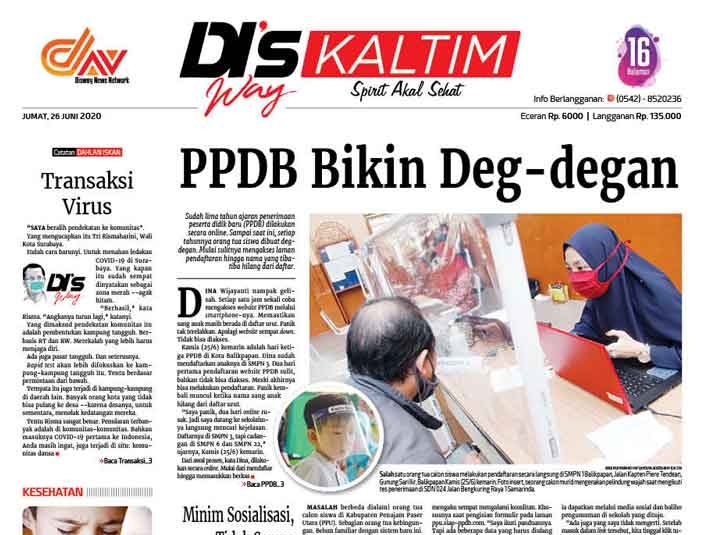 Disway Kaltim Edisi Cetak 26 Juni 2020