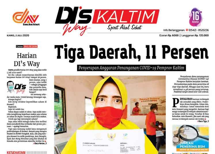 Disway Kaltim Edisi Cetak 2 Juli 2020