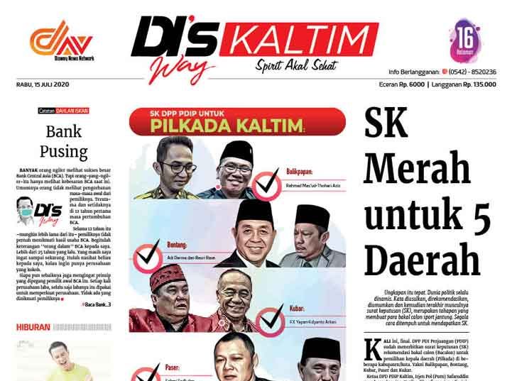 Disway Kaltim Edisi Cetak 15 Juli 2020