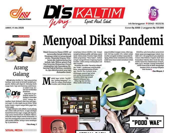 Disway Kaltim Edisi Cetak 17 Juli 2020