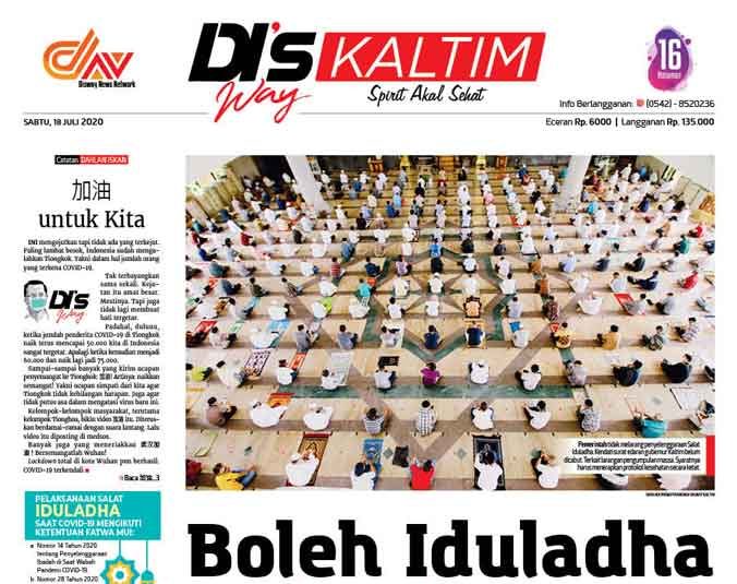 Disway Kaltim Edisi Cetak 18 Juli 2020