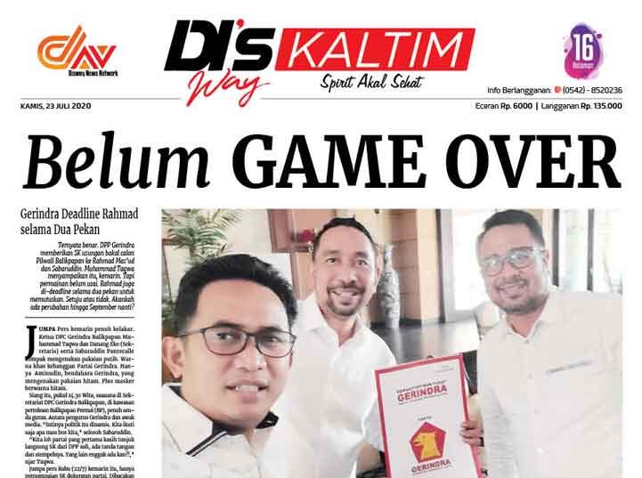 Disway Kaltim Edisi Cetak 23 Juli 2020