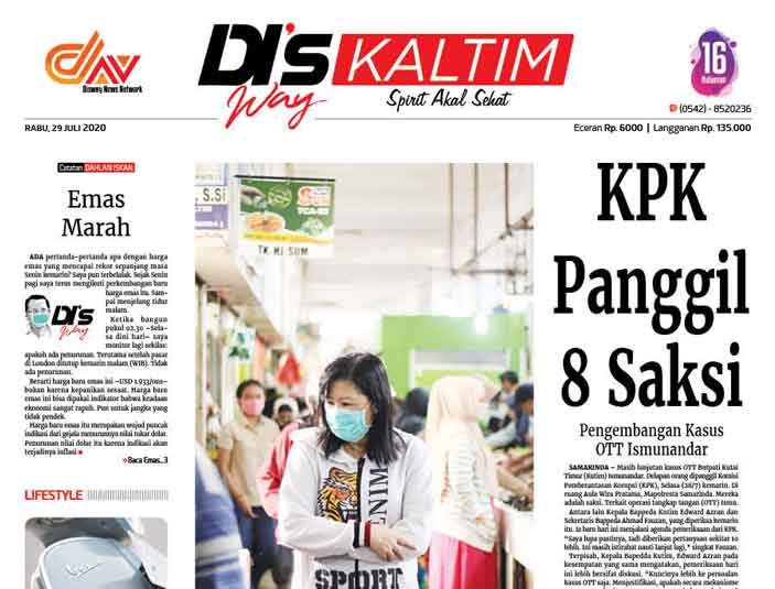 Disway Kaltim Edisi Cetak 29 Juli 2020