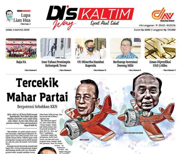 Disway Kaltim Edisi Cetak 3 Agustus 2020