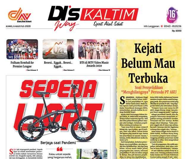 Disway Kaltim Edisi Cetak 6 Agustus 2020