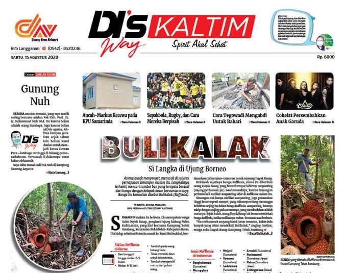 Disway Kaltim Edisi Cetak 15 Agustus 2020