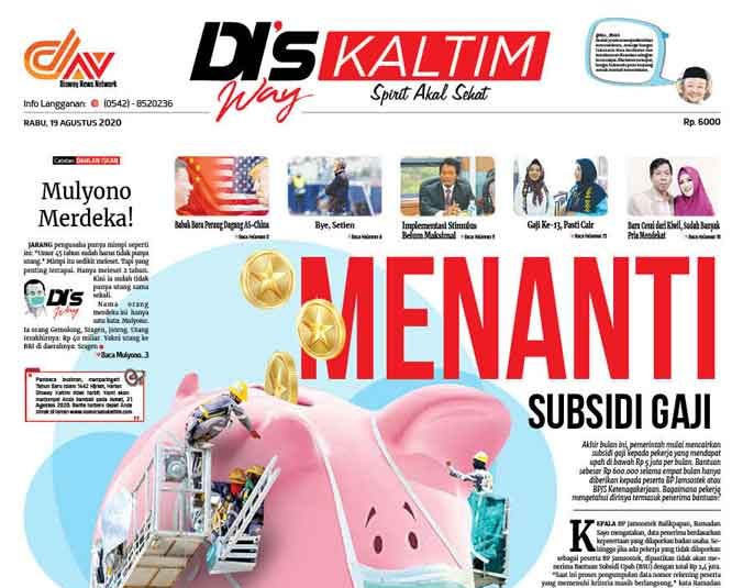 Disway Kaltim Edisi Cetak 19 Agustus 2020