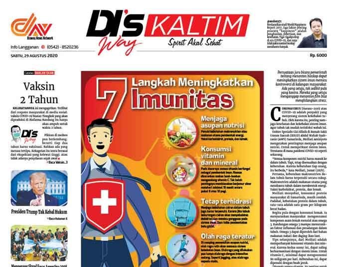 Disway Kaltim Edisi Cetak 29 Agustus 2020