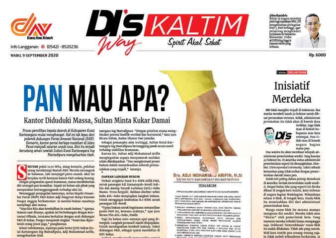 Disway Kaltim Edisi Cetak 9 September 2020