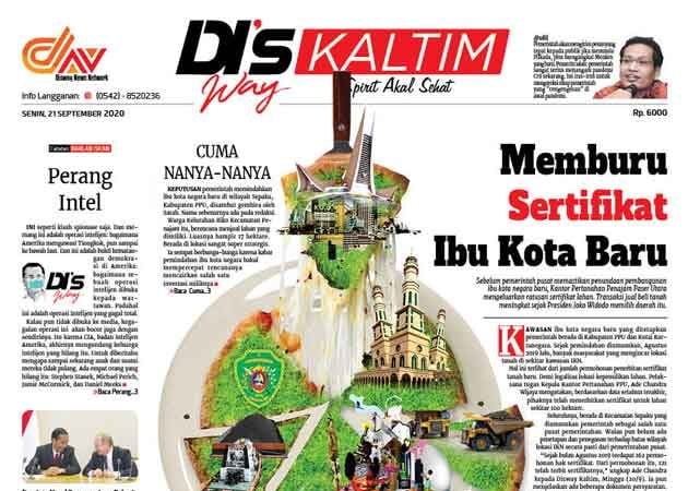 Disway Kaltim Edisi Cetak 21 September 2020