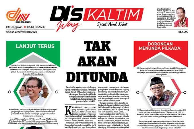 Disway Kaltim Edisi Cetak 22 September 2020