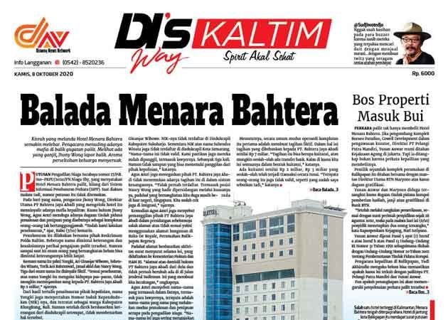 Disway Kaltim Edisi Cetak 8 Oktober 2020