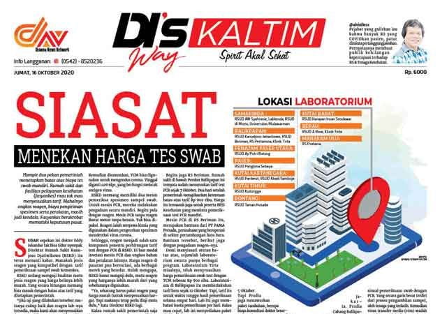 Disway Kaltim Edisi Cetak 16 Oktober 2020