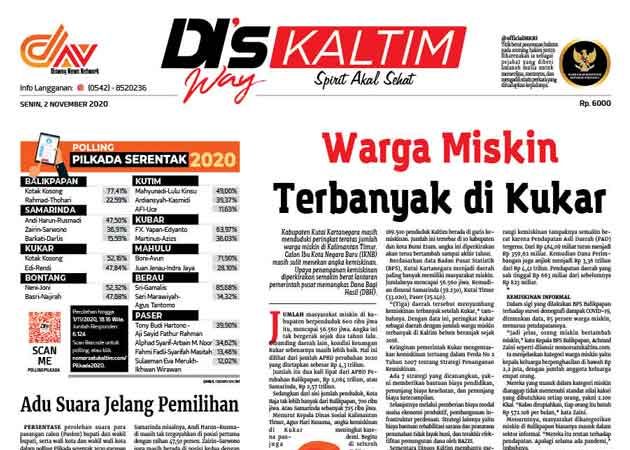 Disway Kaltim Edisi Cetak 2 November 2020