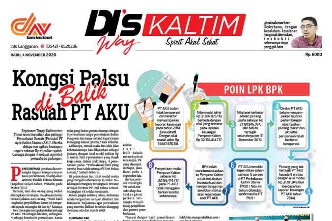 Disway Kaltim Edisi Cetak 4 November 2020