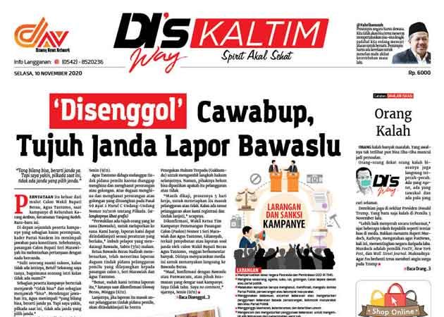 Disway Kaltim Edisi Cetak 10 November 2020