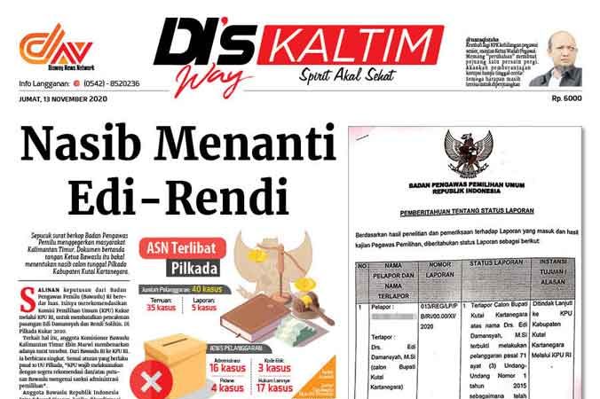 Disway Kaltim Edisi Cetak 13 November 2020