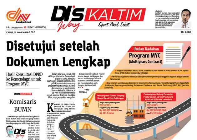 Disway Kaltim Edisi Cetak 19 November 2020