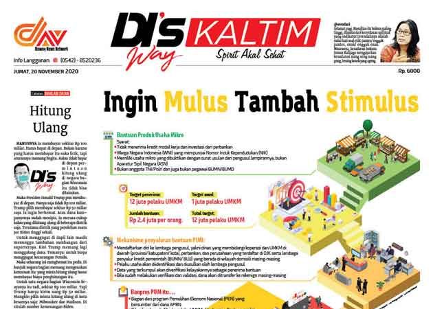 Disway Kaltim Edisi Cetak 20 November 2020