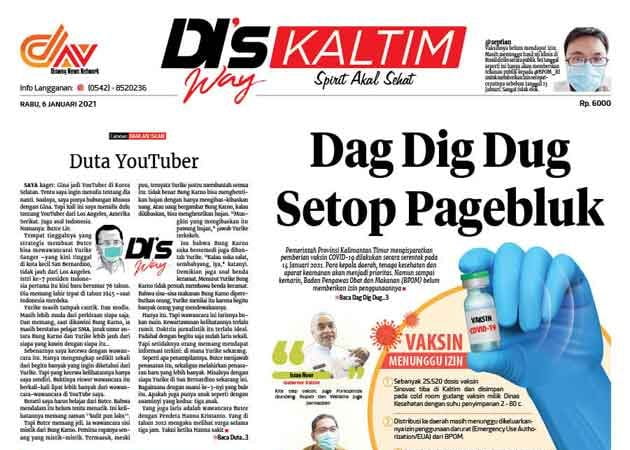 Disway Kaltim Edisi Cetak 6 Januari 2021