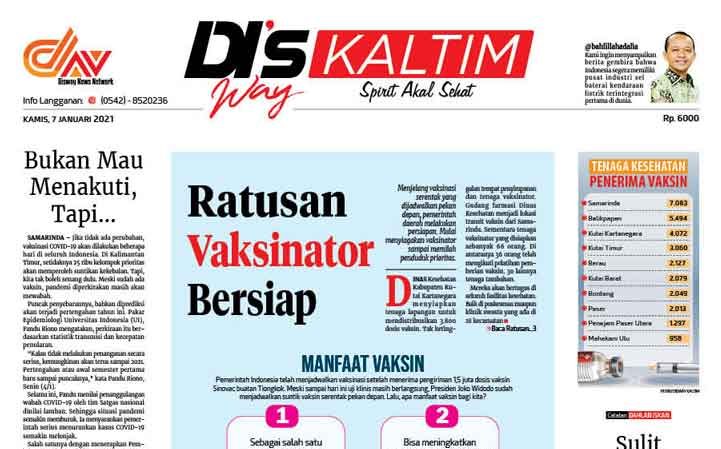 Disway Kaltim Edisi Cetak 7 Januari 2021