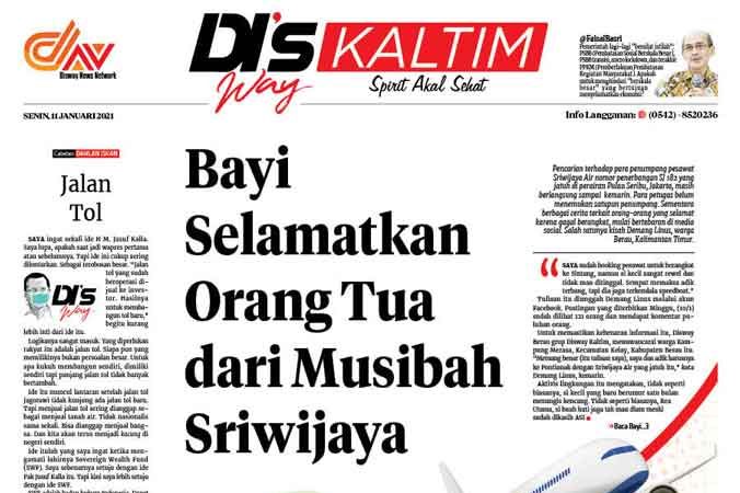 Disway Kaltim Edisi Cetak 11 Januari 2021