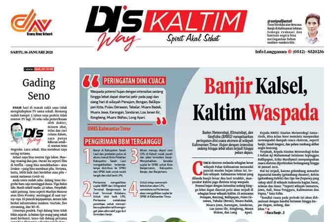 Disway Kaltim Edisi Cetak 16 Januari 2021