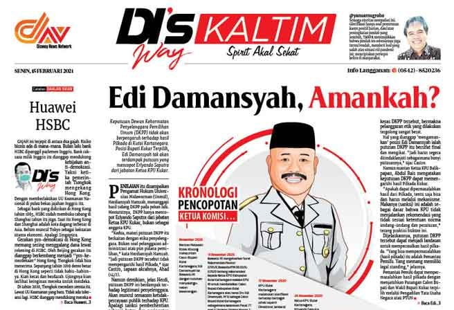 Disway Kaltim Edisi Cetak 15 Februari 2021