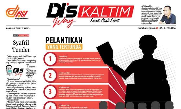 Disway Kaltim Edisi Cetak 18 Februari 2021