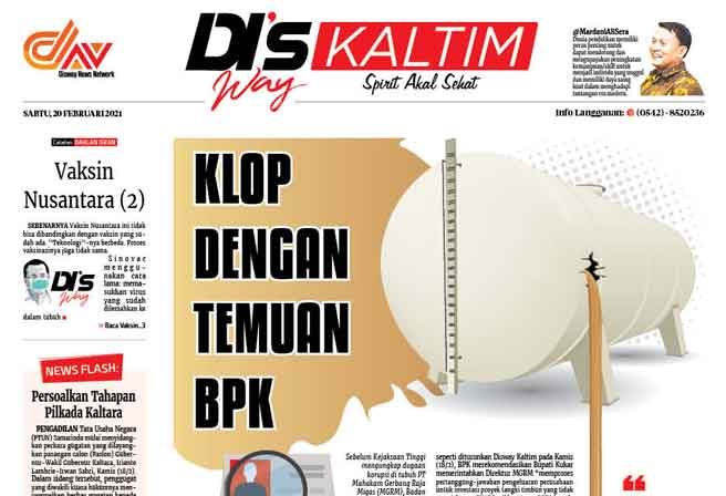 Disway Kaltim Edisi Cetak 20 Februari 2021