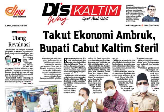 Disway Kaltim Edisi Cetak 25 Februari 2021